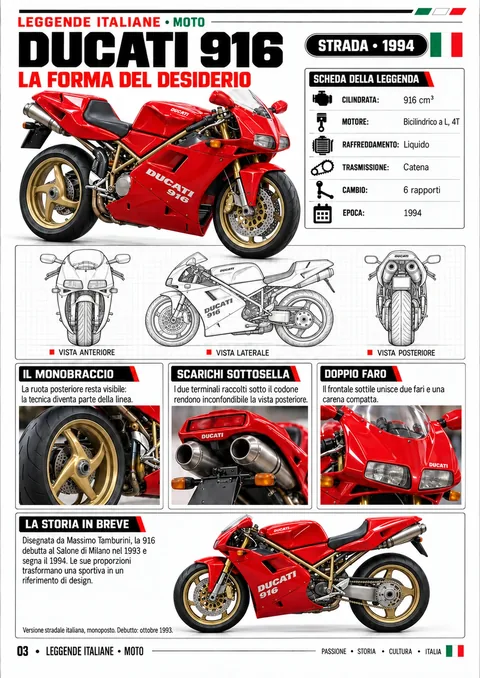 Pagina reale della Ducati 916 Strada, 1994