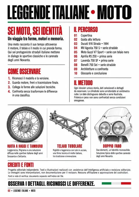 Sei moto, sei identità — pagina reale della collezione
