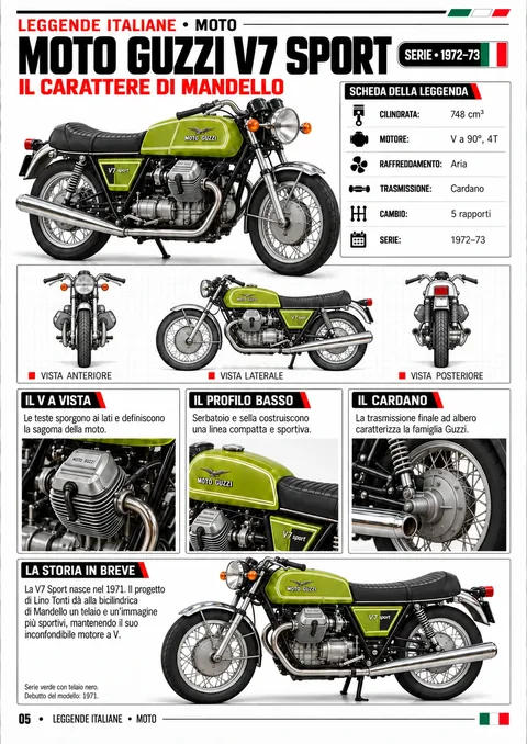 Moto Guzzi V7 Sport — pagina reale della collezione